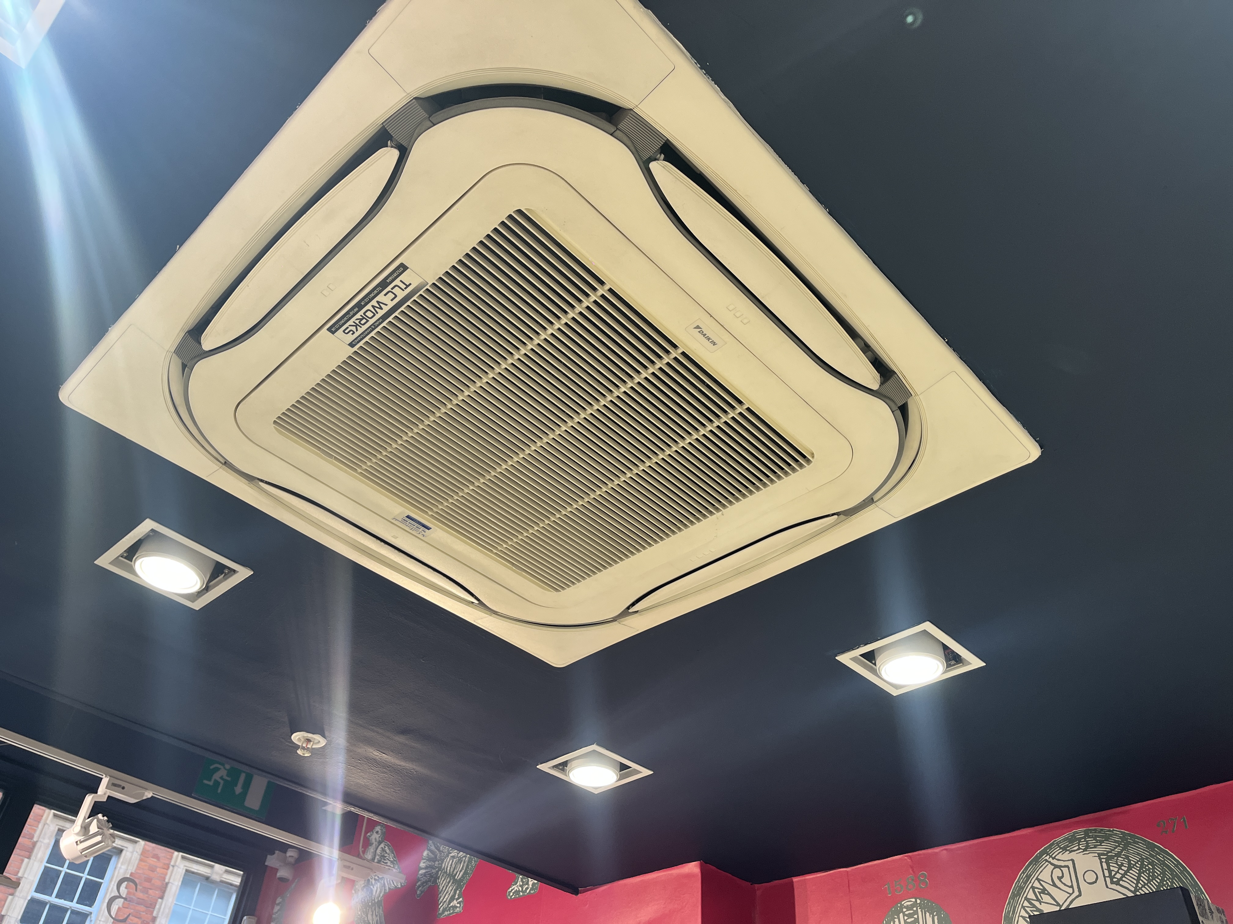 Neat outdoor AC installation